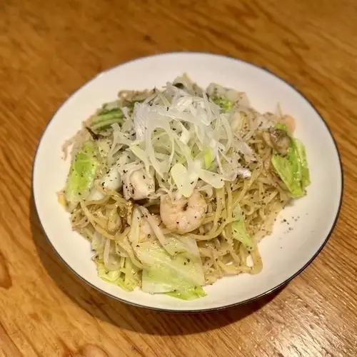 Seafood salt grilled soba