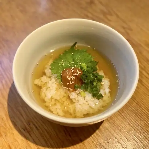 Oden broth-flavored rice porridge