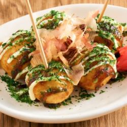 Takoyaki (octopus balls) as a snack