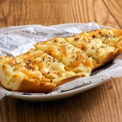 Baguette Pizza with Plenty of Cheese and Garlic