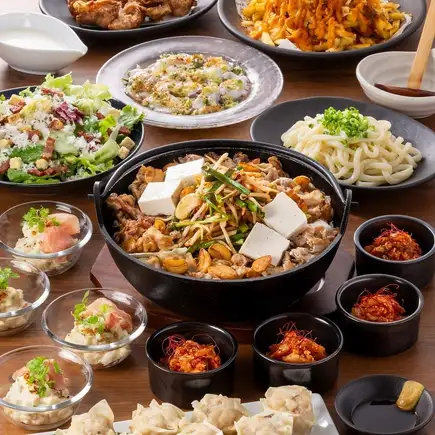 【含生啤！2小时畅饮】<猪肋排味噌寿喜烧>套餐（共9道菜）4,500日元（含税）