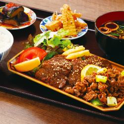 牛ハラミ牛タン定食