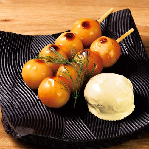 みたらし団子&バニラアイス