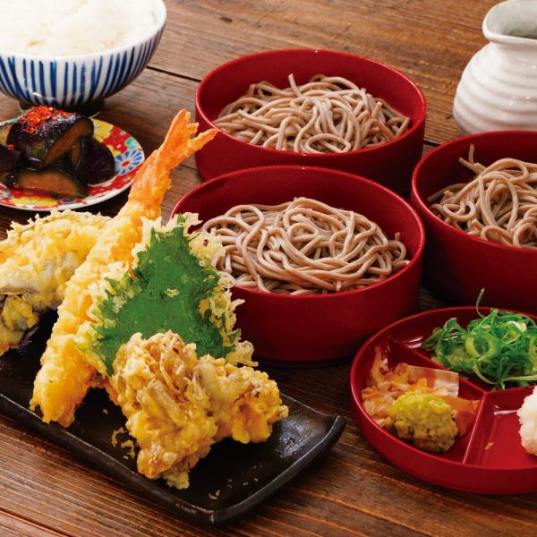 Wariko soba tempura rice set (lunch price)