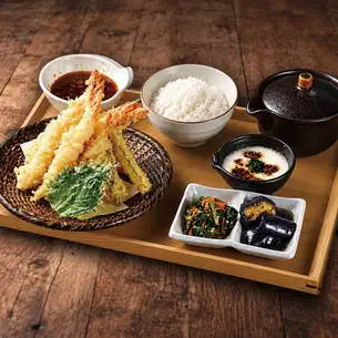 海老三昧天ぷら定食