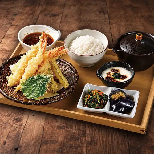 海老三昧天ぷら定食