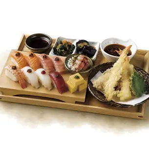 にぎわい寿し＆天ぷら定食