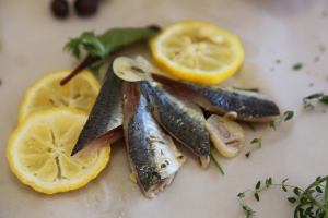 Marinated horse mackerel Sicilian style
