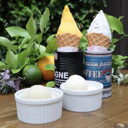イタリアンジェラート（バニラ、チョコクッキー、マンゴー、エスプレッソ＋100円、ピスタチオ＋200円）