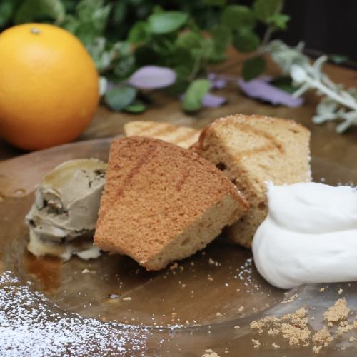 黒糖きなこほうじ茶のシフォンケーキ