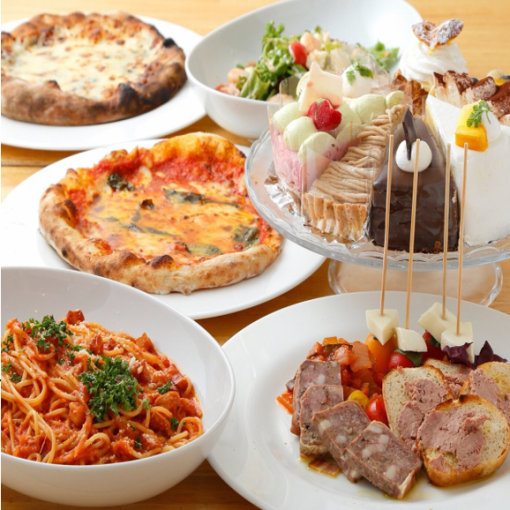初夏宴会にオススメ◆カフェイタリアンコース◆全7品2時間飲み放題付き 4000円(税込)