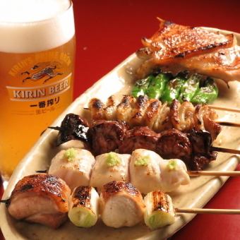 ★宴会にオススメ♪■串焼きコース(お料理6品)お一人様5000円