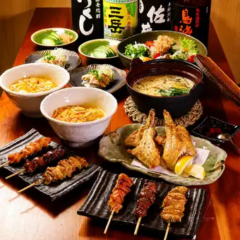 ★150分飲み放題！■鶏味座コース（お料理7品）お一人様7500円