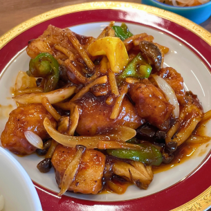 鶏肉とキノコの豆鼓炒め