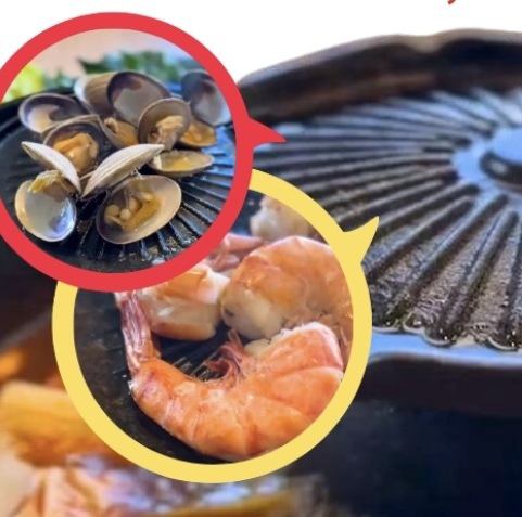 1-2．海鮮蒸し焼きエリア