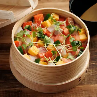 彩ちらしのわっぱ飯