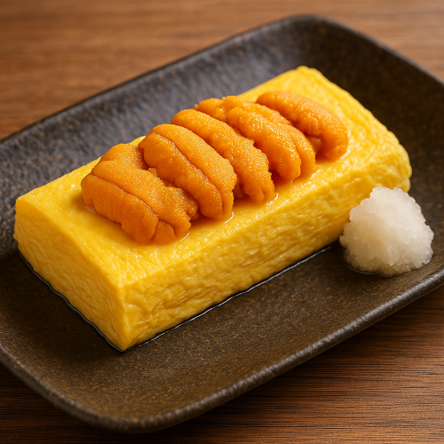 うに乗せ濃厚だし巻き玉子