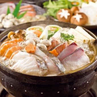海の恵み×焼きの香り×湯気の余韻 海鮮ちゃんこ鍋付き全8品2時間飲み放題付6800円