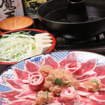 【一番人気の鴨鍋！】鴨の溶岩焼肉も食べられるコース3278円(税込)！