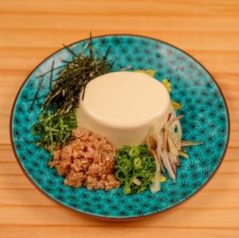 冷奴 五種の薬味を添えて
