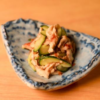 鶏胸肉の梅肉和え