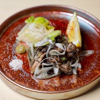 セセリと白葱の炭焼き