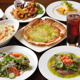 ≪全6品≫生ハムサラダや季節のお料理などBコース2800円（税抜）