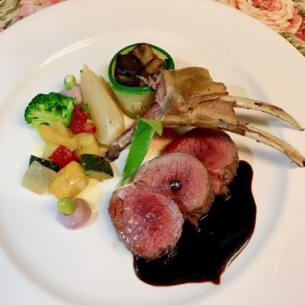[Dinner] Lamb dinner course 6,600 yen (reservation required)