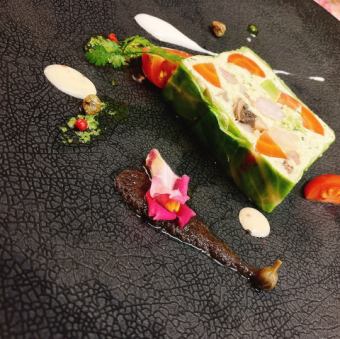[Lunch only] Course B: 4,400 yen (4,000 yen with coupon, tax included)