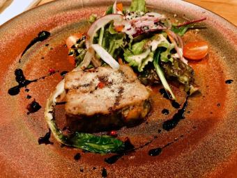 Chicken liver and pork pate de campagne with salad