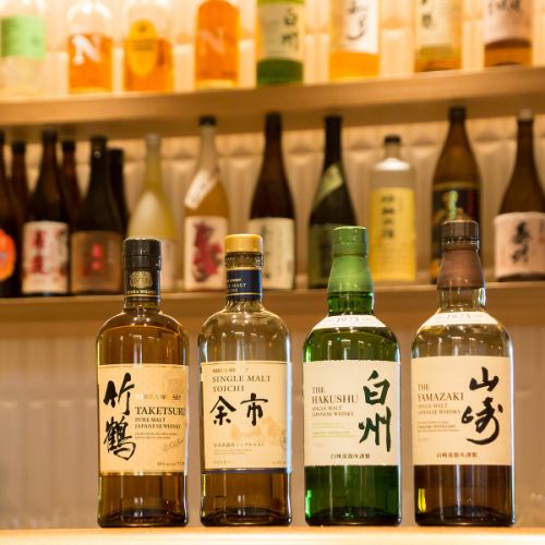 A wide selection of shochu, wine, local sake, etc.