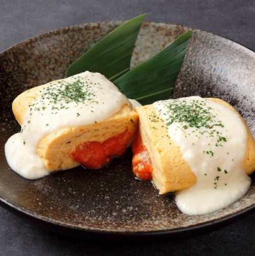 明太と、チーズだし巻き