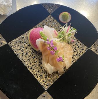 Sea bream sashimi