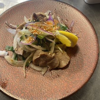 Grilled lamb tongue