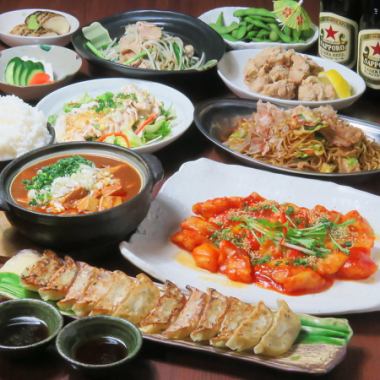 【日～木】はちべい町中華コース　食べ飲み放題付き4,480円（税込）