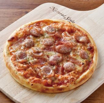 sausage and bacon pizza