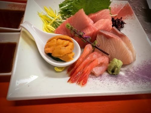 Fresh seasonal fish sashimi