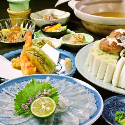 下關虎河豚套餐:7道菜10,000日元
