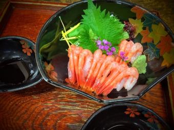 Nanban shrimp sashimi