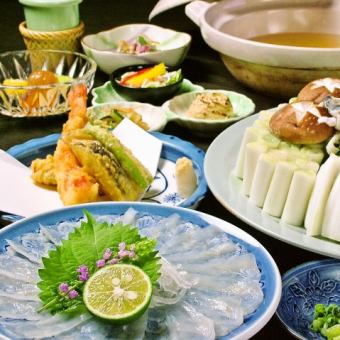 下關產虎斑河豚 ◆ 幸運河豚套餐 ☆ 7道菜 10,000日圓