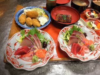 生魚片鰻魚蒲燒套餐