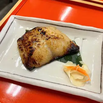 大切り銀だら味噌漬け焼き(かき忠名物、選べるコースにもOK