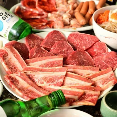 豊富なお肉の種類と美味しい焼肉メニューを！