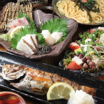 [New Year's Party] [One floor reserved for weekdays only (8 people or more)] Banquet course [Bamboo] 6,000 yen with 2 hours of all-you-can-drink [8 dishes in total]