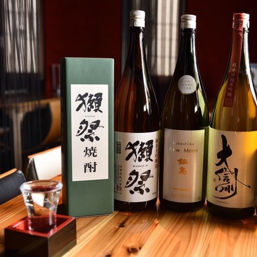 We have various kinds of sake such as Hiroshima local sake ♪ We have a wide variety of sake and shochu!