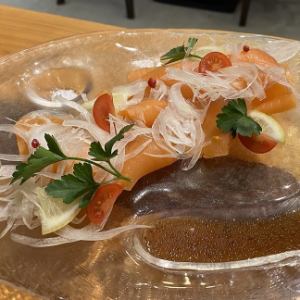 Smoked salmon carpaccio