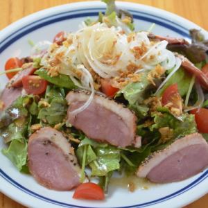 Healthy duck and onion salad