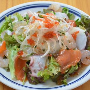 Various seafood salad