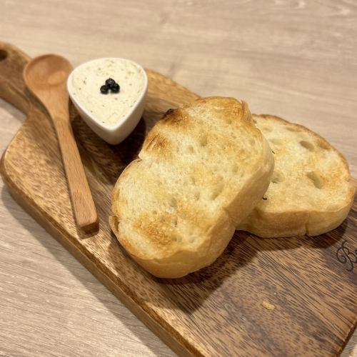 奶油乳酪和法國麵包