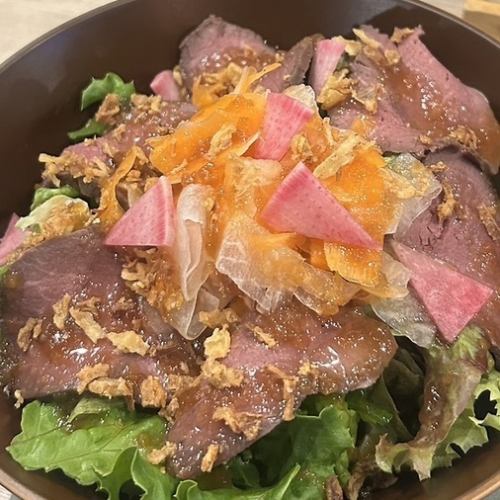 エゾ鹿肉のローストNaturalサラダ～山わさび香る和風ドレッシング～